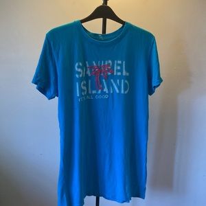 Turquoise L sanibel Island T-shirt